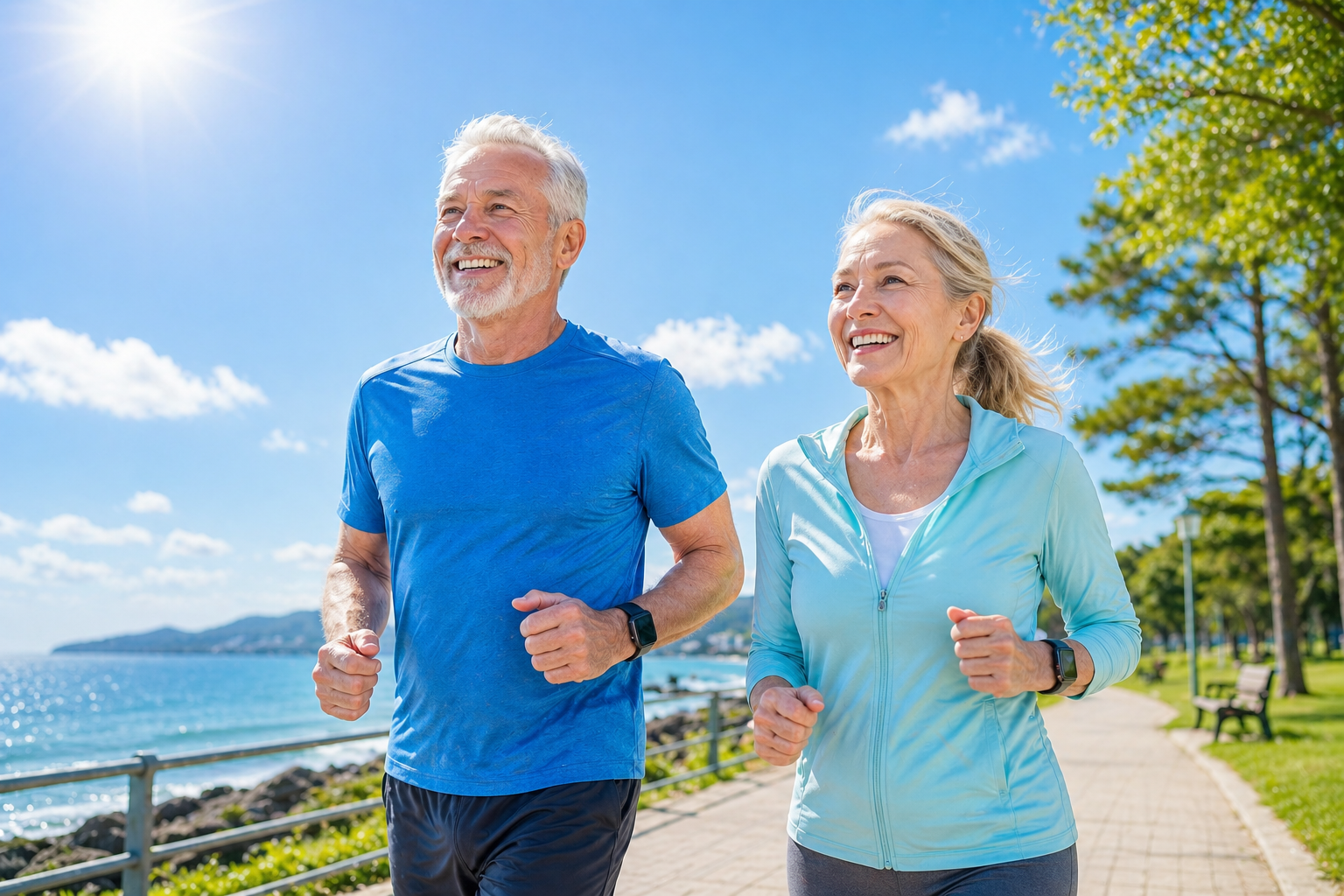 active couple enjoying retirement life after 60