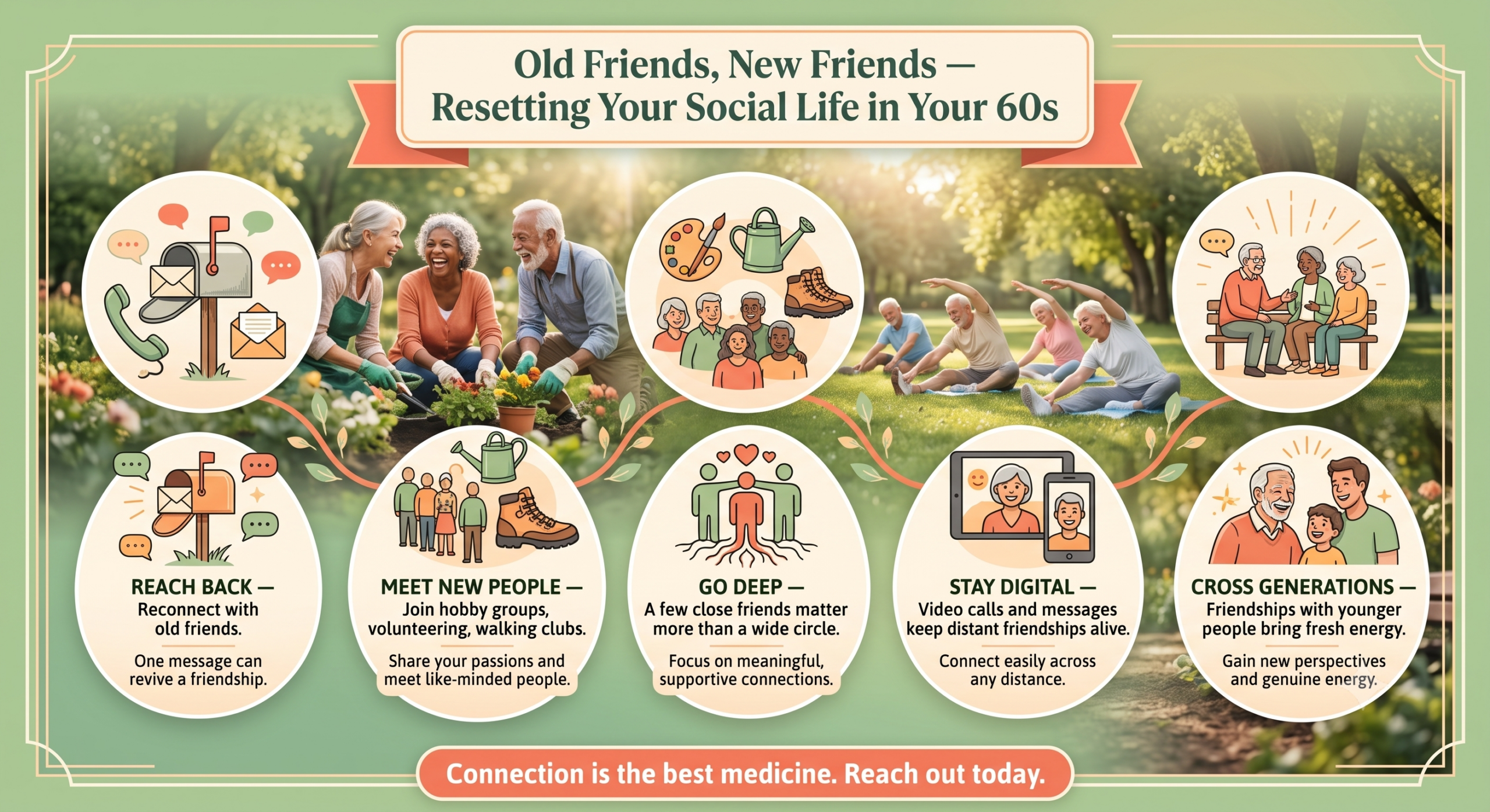 Old Friends, New Friends — Resetting Your Social Life in Your 60s