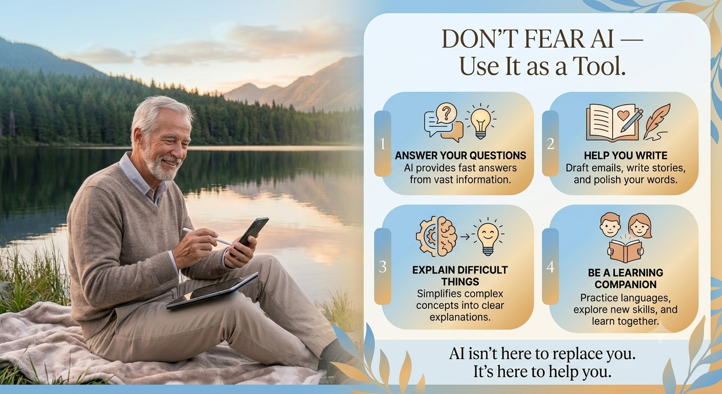Don’t Fear AI — Use It as a Tool: A Digital Survival Guide for Your 60s